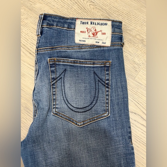 NEW True Religion Jeans Halle High Rise Super Skinny Medium Wash Size 30 / 10 - Picture 4 of 11